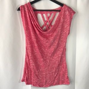 Cute pink top with unique back